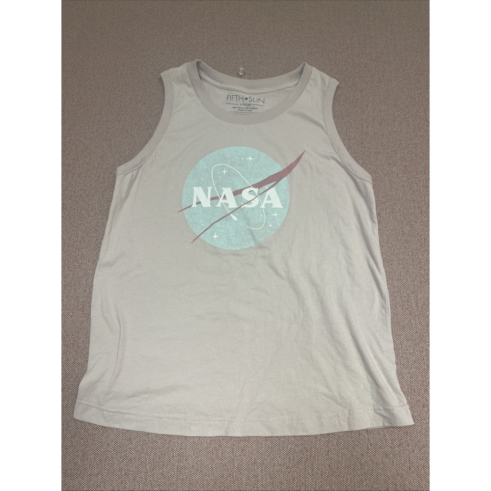 NASA‎ Logo Graphic Tank Top Pink– Youth Size XL Space Funky Cute Girly